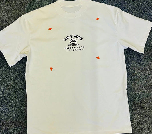 Taste of Wealth White Star Tee – Hustlers GXNG