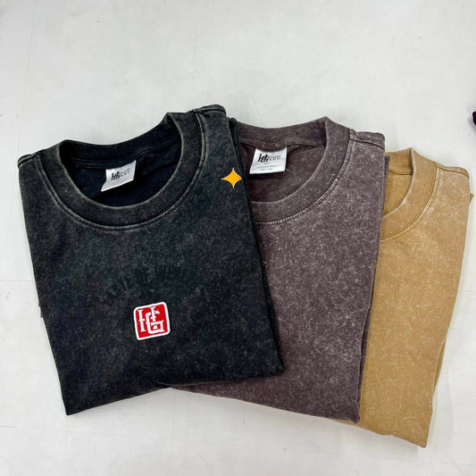 HG Acid Wash Tee – Black / Brown / Khaki